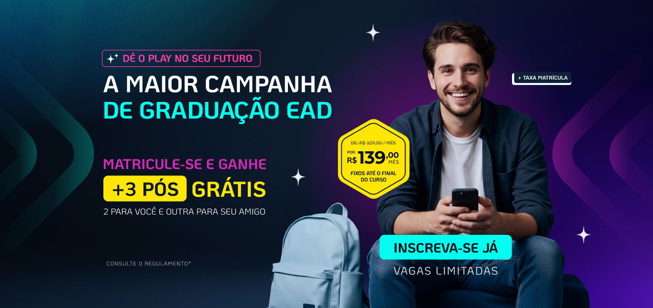 Graduação EAD FASUL Turbinada com IA Ganhe 10 cursos de IA na sua Área + 2 Pós Grátis